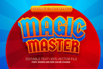 magic master text effect, editable game logo text style 