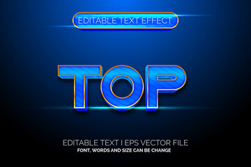 golden blue top luxury text effect