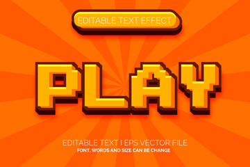 simple pixel text effect, editable retro game text style 