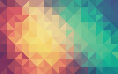 Abstract geometry triangle colorful mosaic texture background pattern.