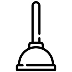 Obraz premium PLUNGER line icon,linear,outline,graphic,illustration