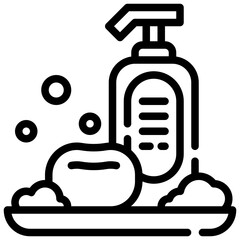 Obraz premium SOAP line icon,linear,outline,graphic,illustration