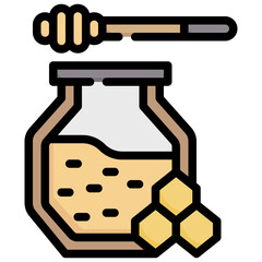 HONEY filled outline icon,linear,outline,graphic,illustration