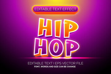 hip hop music text effect, editable music and party text style 