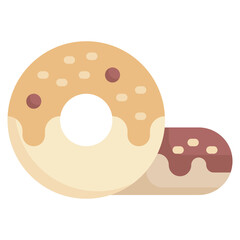 DOUGHNUT flat icon,linear,outline,graphic,illustration
