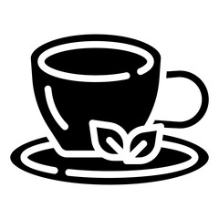 TEA glyph icon,linear,outline,graphic,illustration