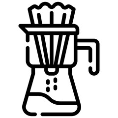 DRIPPER line icon,linear,outline,graphic,illustration