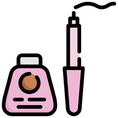 EYE LINER filled outline icon,linear,outline,graphic,illustration