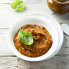 Traditional homemade roasted vegetables dip