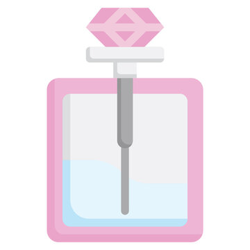 pink perfume bottle with diamond top clip art preview