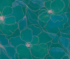 Watercolor floral background. Watercolor flower bouquets. Birthday card. Delicate floral pattern.