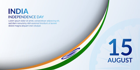 India independence day background with copy space for presentation and banner design
