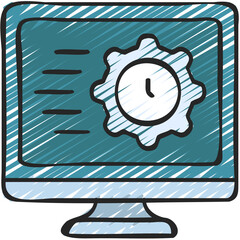 Fast Time Computer Icon