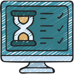 Timer Checklist Computer Icon