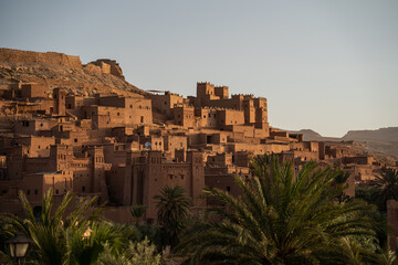 Sunrise in Ajt Bin Haddu, UNESCO city nearby Ouarzazate, Morocco, Africa.