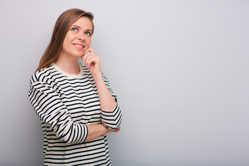 Obraz premium Smiling woman isolated portrait