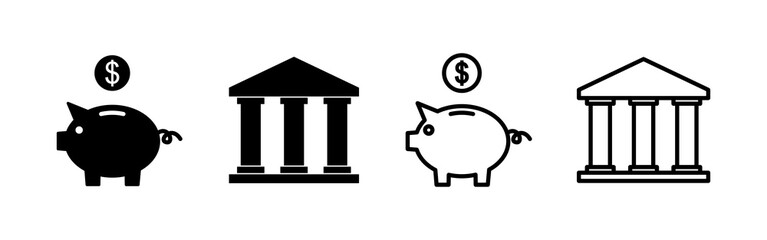 Bank icon vector. Bank sign and symbol, museum, university