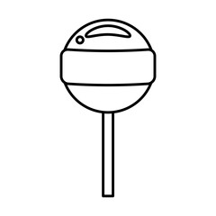 Candy lollipop icon line style isolated vector