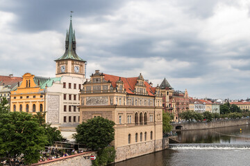 Fototapeta na wymiar the city of Prague seen from the Charles Bridge