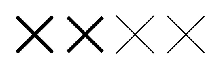 Close icon vector. Delete sign and symbol. cross sign