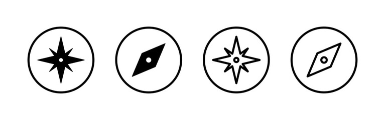 Compass icon vector. arrow compass icon sign and symbol
