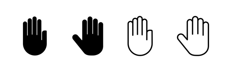 Hand icon vector. hand sign and symbol. palm