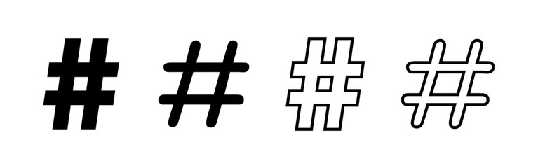 Hashtag icon vector. hashtag sign and symbol