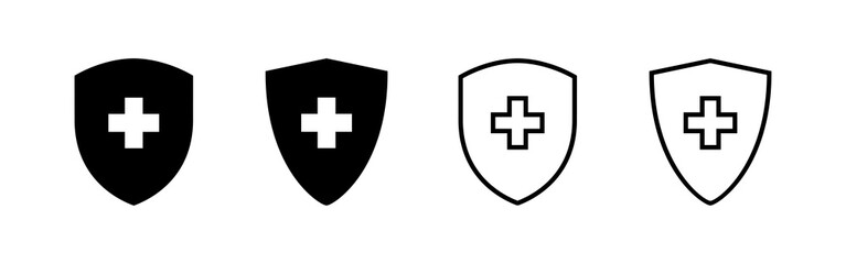 Obraz premium Health insurance icon vector. Insurance health document sign and symbol