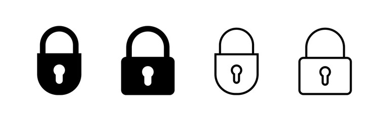 Lock icon vector. Padlock sign and symbol. Encryption icon. Security symbol