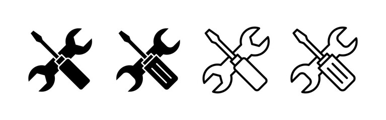 Repair tools icon vector. tool sign and symbol. vectorting icon. Wrench and screwdriver. Service