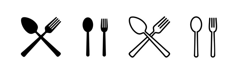 spoon and fork icon vector. spoon, fork and knife icon vector. restaurant sign and symbol