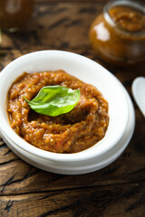 Traditional homemade roasted vegetables dip