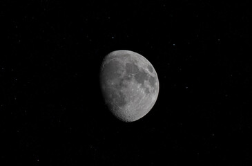 A waxing moon lights the sky over Ottawa, Canada May 2022
