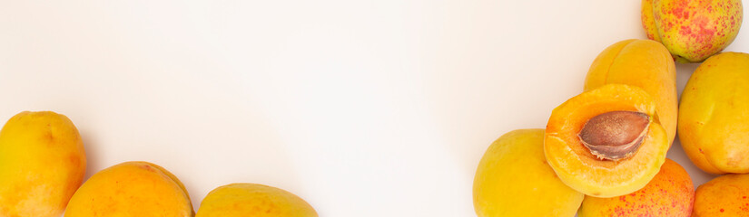 apricot pineapple variety, on a white background