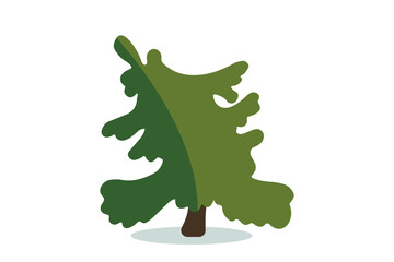 Naklejka premium Christmas tree vector icon. Modern style fir symbol in color for holiday decoration, gift card design.