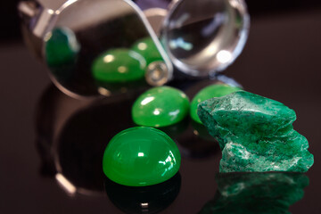 Real jade Natural sparkling green color