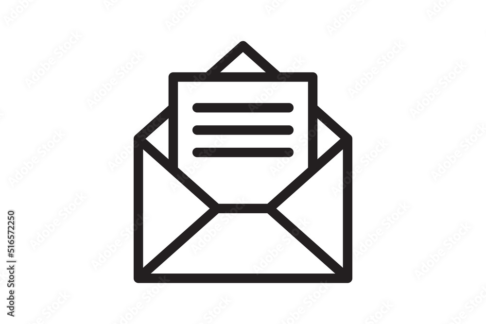 Poster mail icon vector sign. letter envelope symbol. message send to address illustration.