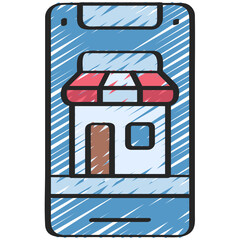 Mobile Phone Ecommerce Icon