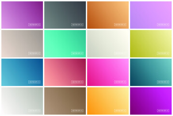 Obraz premium Abstract creative concept vector multicolor blurred background set. For Web and Mobile Applications, illustration template design, business infographic and social media, modern decoration. EPS 10