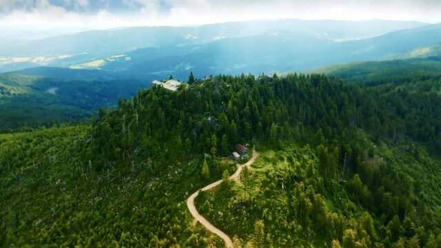 A path leads to a hut in the Bavarian mountains. Bavaria, Germany (2)