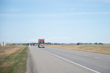 Truck driving on the highway