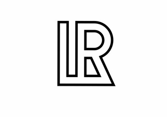 Fototapeta premium Lr rl l r initial letter logo