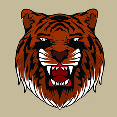 tiger vector illustration created for the needs of making stickers, branding, advertising and others
