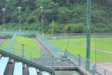 田舎の野球場の風景