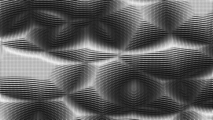 Point wave noise texture. Abstract dot background. Technological cyberspace background.