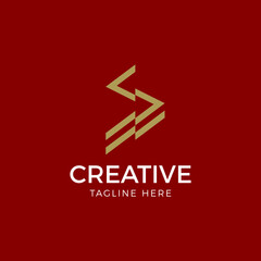 Fototapeta premium Letter S Line Logo With Slice Effect. Initial S Monogram Logo Identity for Branding