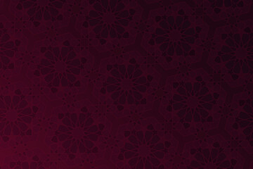 BaskıAbstract islamic geometric pattern on maroon background. World football cup 2022 in Qatar concept. Soccer tournament design.