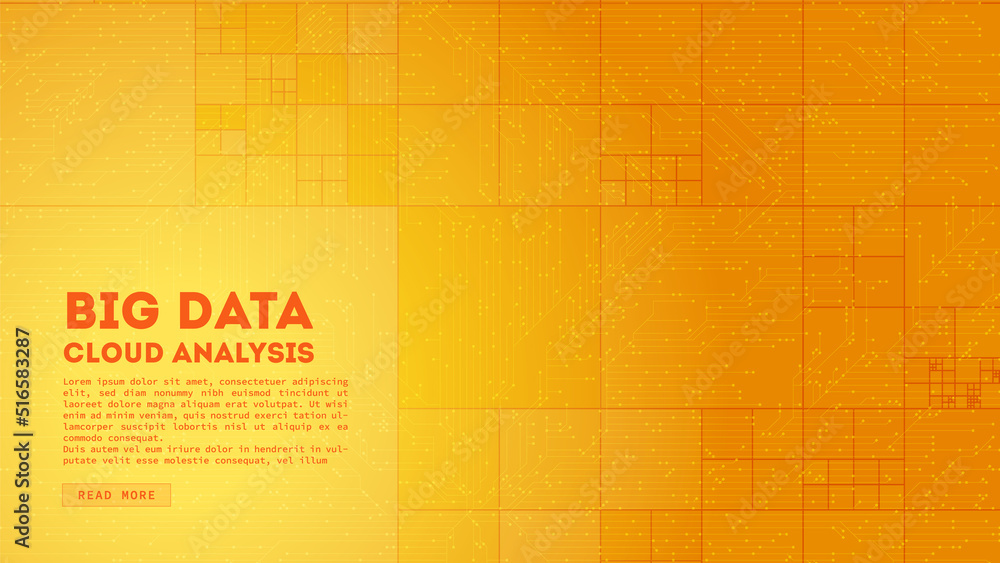 Poster Big Data cloud computing. Blockchain visualiztion. Social network information complexity.
