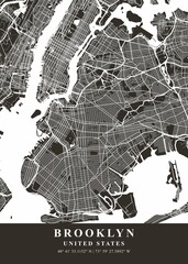 Brooklyn - United States Wolf Plane Map