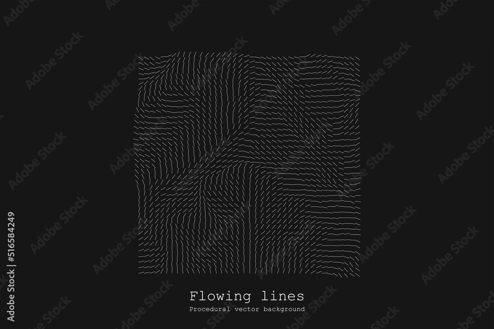 Poster abstract line matrix pattern. noise flow dynamic.